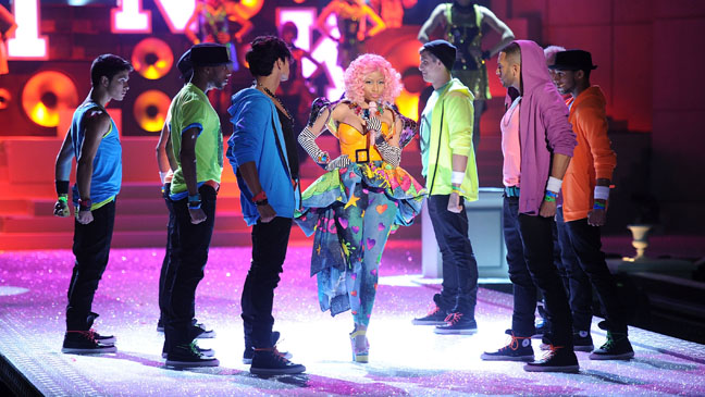 vs12.jpg - NEW YORK, NY - NOVEMBER 09:  Nicki Minaj performs during the 2011 Victoria's Secret Fashion Show at the Lexington Avenue Armory on November 9, 2011 in New York City.  (Photo by Jamie McCarthy/Getty Images)